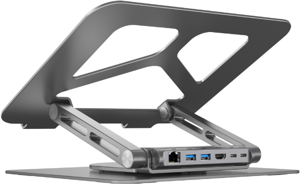 UNITEK D1109A - Laptop Docking Station Stand w/ 360 Rotating Base. 2x USB-A Ports 1x HDMI