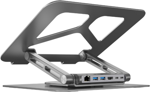 D1109A - UNITEK D1109A - Laptop Docking Station Stand w/ 360 Rotating Base. 2x USB-A Ports 1x HDMI