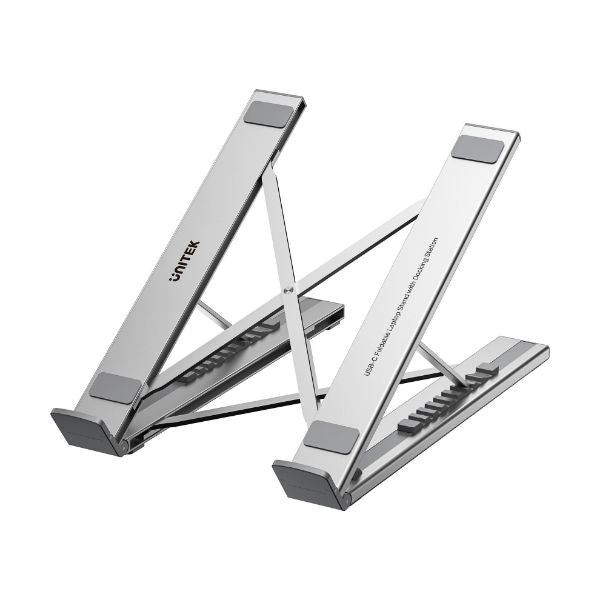UNITEK D1137A - 7-in-1 Multi-Port Foldable Laptop Stand Docking Station w/ USB-C Connector.