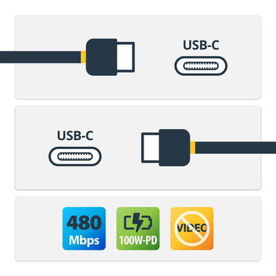 StarTech.com USB2C5C2MW - Cable USB-C w/ 5A PD - USB 2.0 - 2m 6ft