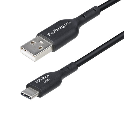 StarTech.com USB2AC1MNC - 1m USB-A to USB-C Charging Cable Black