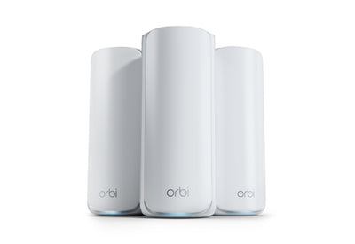 RBE773-100APS - NETGEAR ORBI BE11000 TRI-BAND MESH WIFI 7 SYSTEM - 3 PACK WHITE (RBE773)