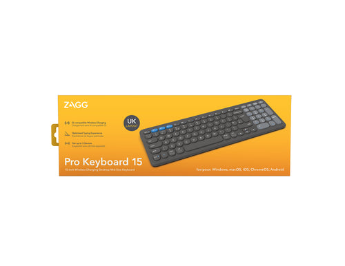 Zagg Wireless - Bluetooth/USB C Medium Size Keyboard