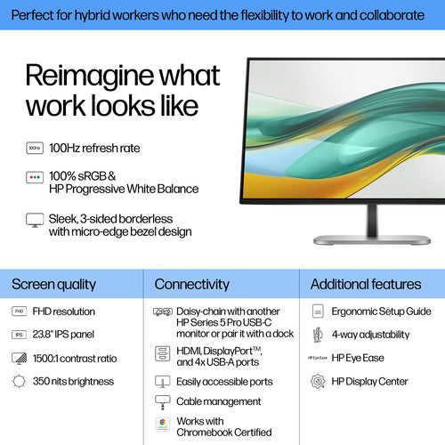 HP 9D9L6UT - S5 Pro 23.8IN FHD 524pf Monitor