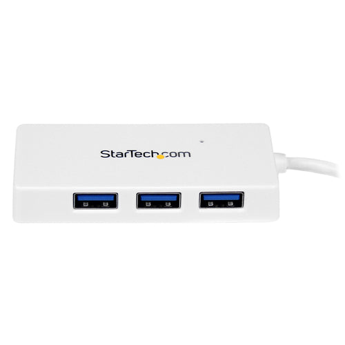 StarTech.com ST4300MINU3W - Portable 4 Port Mini USB 3.0 Hub - White
