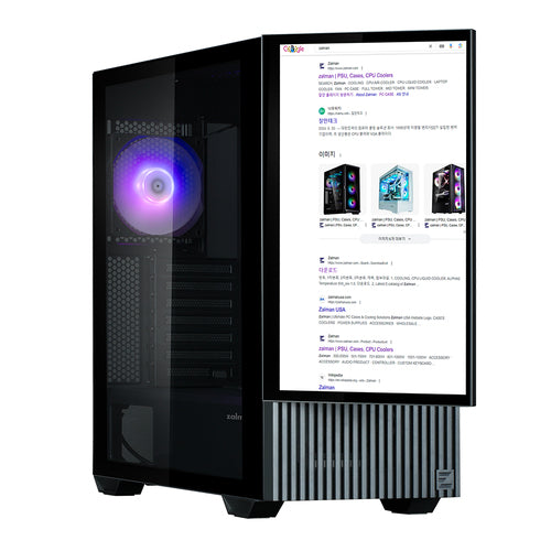 Z10 DS BLACK - Zalman Z10 DS Black ATX Mid Tower Case 1x120mm ARGB with LCD screen