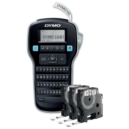 DYMO 2181011 - LabelManager 160p Portable Label Maker Value Pack. 3x D1 Rolls of Tape 12mm x