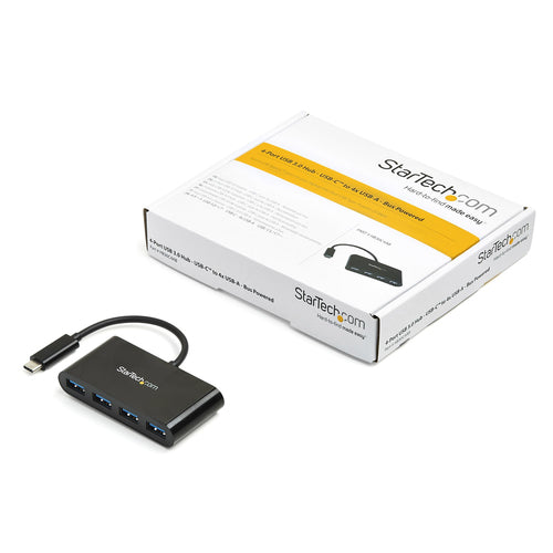 StarTech.com HB30C4AB - 4 Port USB 3.0 Hub - USB-C to 4x USB-A