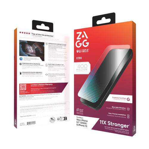 Zagg InvisibleShield iPhone 16/15 Glass XTR4
