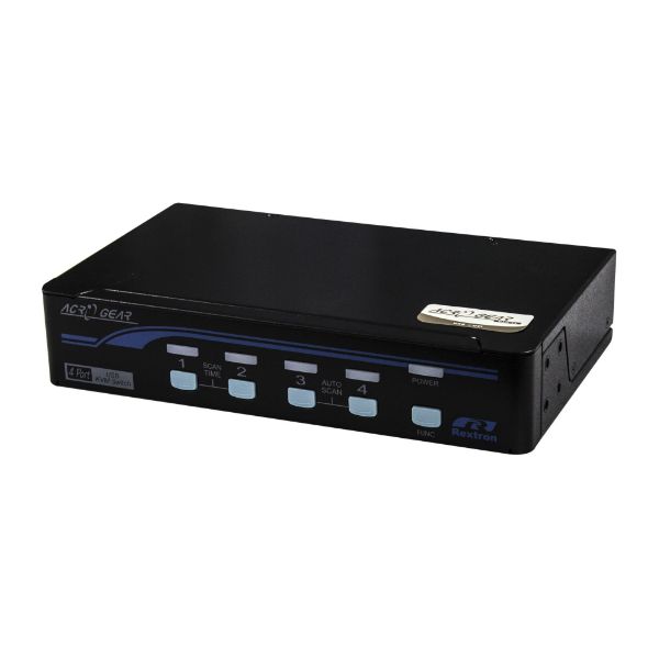 REXTRON DAG14-BK - 1-4 Automatic DVI USB KVM Switch. Share 1x USB Keyboard Mouse &