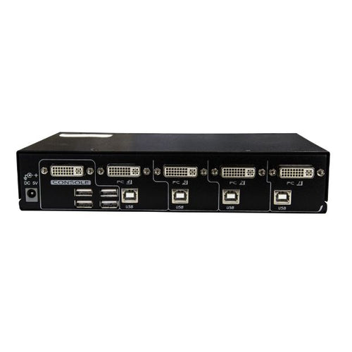 REXTRON DAG14-BK - 1-4 Automatic DVI USB KVM Switch. Share 1x USB Keyboard Mouse &