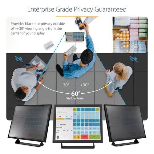 STARTECH.COM 17" 5:4 COMPUTER MONITOR PRIVACY FILTER, ANTI-GLARE PRIVACY SCREEN FILTER 2YR