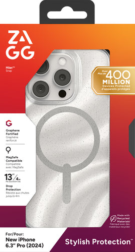 Zagg iPhone 16 Pro Milan Snap Case - Swirl Glitter
