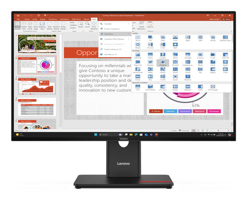 LENOVO T27-40 27" IPS FHD 1920X1080 (16:9), DP+HDMI+USB HUB, 3Y