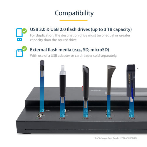USBDUPE115 - STARTECH.COM STANDALONE 1 TO 15 USB THUMB DRIVE DUPLICATOR & ERASER, 2 YR