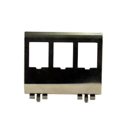 DYNAMIX DIN0023 - 3 Port Keystone to DIN Mount Metal Adapter Plate