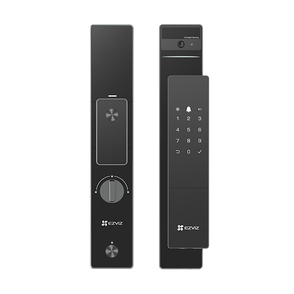 EZVIZ DL50FVS - Smart Face Recognition Door Lock with Built-in Viewer. 4" Colour Screen, 2-Way Audio