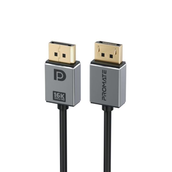 PROMATE DPLINK-16K - 2m 2.0 DisplayPort Cable. Supports HD up to 16K@60Hz Supports 80Gbps Data Transfer