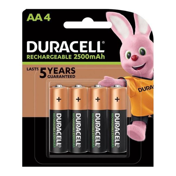 DURACELL DURGT5632 - AA Rechargeable Battery (2500 Mah) Pack of 4