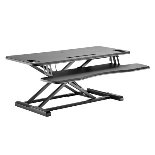 DWS28-02NBLK - BRATECK DWS28-02NBLK - Gas-Spring Scissor Lift Desktop Sit-Stand Workstation Height Adjustable 110-505mm