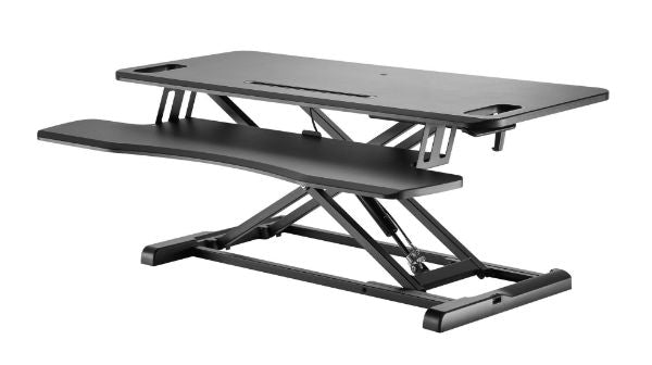 BRATECK DWS28-02NBLK - Gas-Spring Scissor Lift Desktop Sit-Stand Workstation Height Adjustable 110-505mm