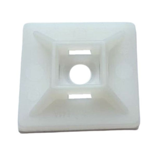 DYNAMIX DY20CTM - 20 x 20mm Self Adhesive Natural Cable Ties Mount Pack of 100