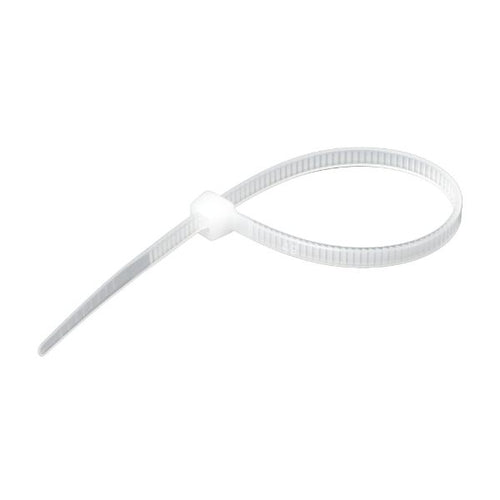 DYNAMIX DY3808N - 7.6 x 380mm Natural Cable Ties Pack of 100 540N/55.1kgs Tensile Strength