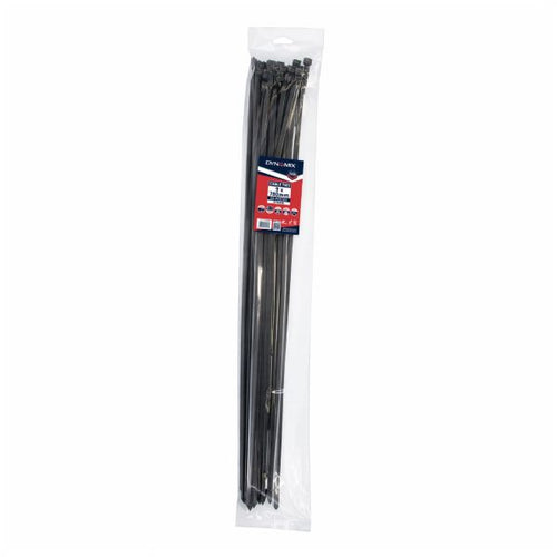 DYNAMIX DY7609B - 9 x 780mm UV Black Cable Ties Pack of 50 800N/81.6kgs Tensile Strength