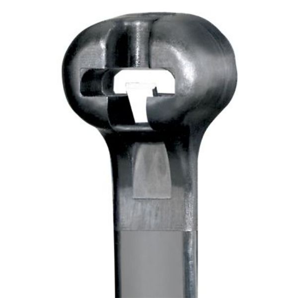 DYNAMIX DYBL3004B - 4.8 x 300mm Black UV Cable Ties Stainless Steel Barb Lock Pack of 100