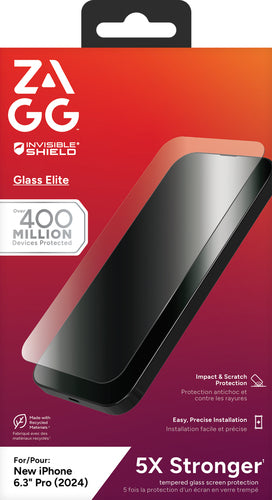 Zagg InvisibleShield iPhone 16 Pro Screen Glass Elite