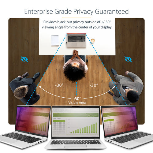 STARTECH.COM 14-INCH GOLD LAPTOP PRIVACY SCREEN, FILTER W/ENHANCED PRIVACY, 2 YR