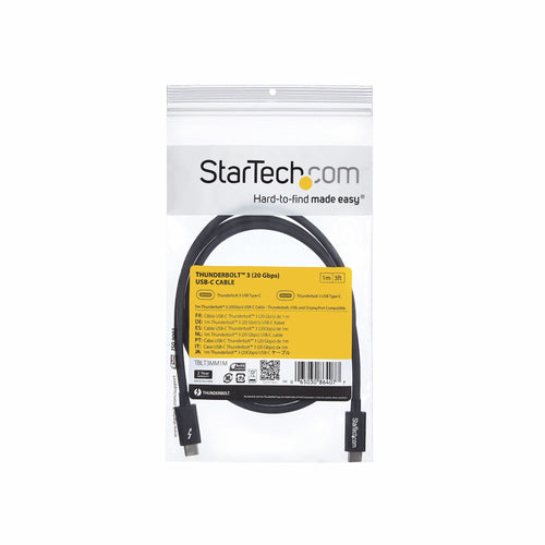 StarTech.com TBLT3MM1M - 1m Thunderbolt 3 (20Gbps) USB-C Cable -