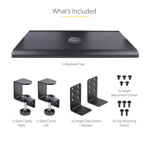 StarTech.com KEYBOARD-TRAY-CLAMP1 - Under-Desk Keyboard Tray Adjustable