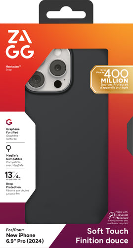 Zagg iPhone 16 Pro Max Manhattan Snap Case - Black