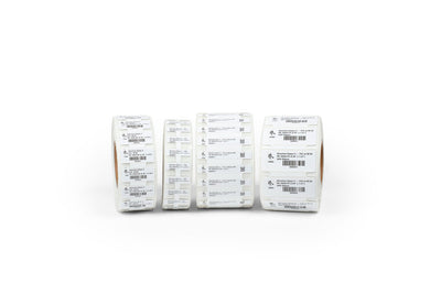 Zebra Label Synthetic 2.3594x0.9844in (60x25mm) TT RFID Polyester with Foam Coated High Performance Acrylic Adhesive 3in (76.2mm) core RFID 400/roll 1/box Plain