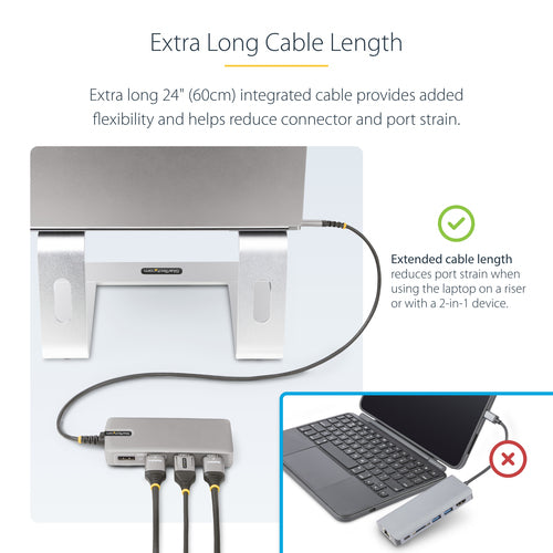 STARTECH.COM USB-C TRIPLE-MONITOR MULTIPORT ADAPTER, PD PASS-THROUGH, GBE 3 YR