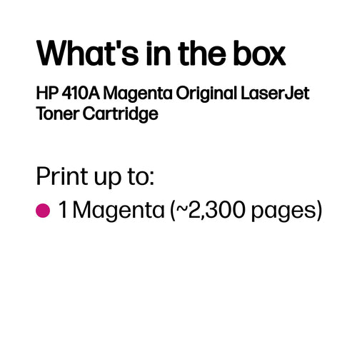 HP CF413A - 410A MAGENTA LASERJET TONER CART