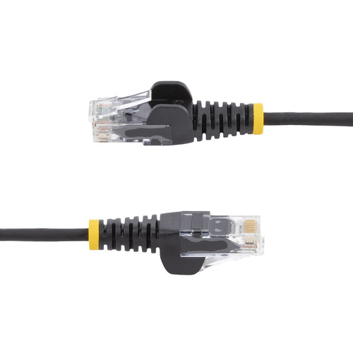 StarTech.com N6PAT100CMBKS - Cable - Black Slim CAT6 Patch Cord 1m