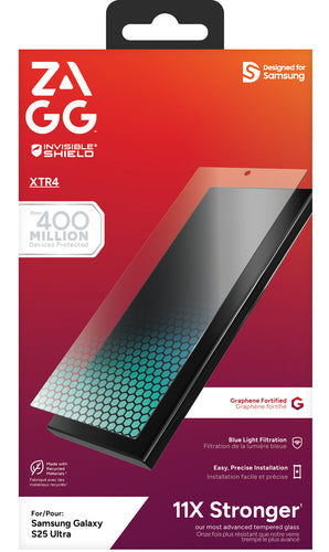 ZAGG InvisibleShield Glass XTR4 Screen Protector for Samsung Galaxy S25 Ultra