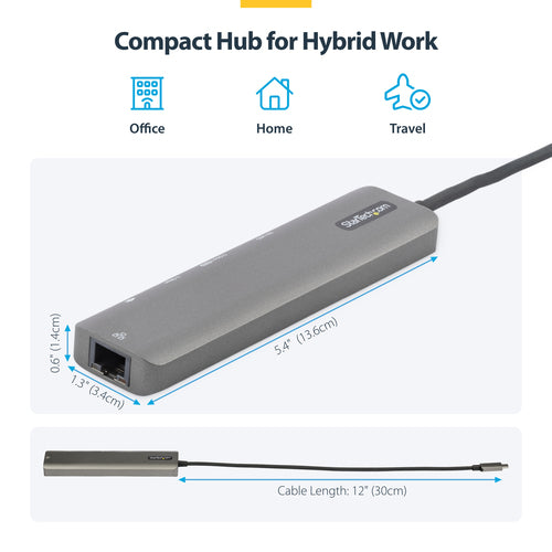 StarTech.com DKT30CHSDPD1 - USB C Multiport Adapter 4K 60Hz HDMI/GbE