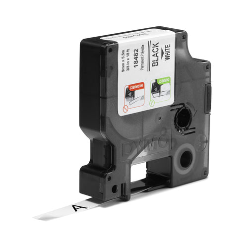 18482 - Dymo Rhino Py Lbl 9mm Blk/Wht
