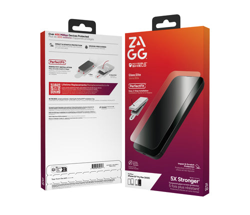ZAGG InvisibleShield Glass Elite Screen Protector, Apple iPhone Pro Max