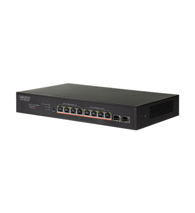 EDGECORE ECS1100-10HP - 10 Port Lite L2 Smart Gigabit Web Managed PoE Switch w/ 8 PoE Ports (90W) & 2 SFP