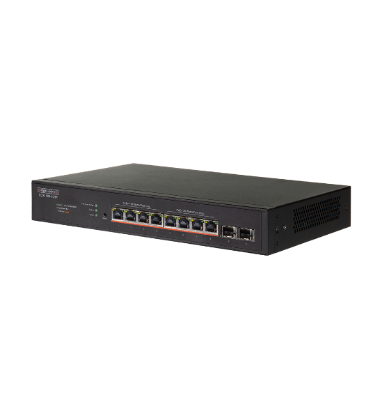 EDGECORE ECS1100-10HP - 10 Port Lite L2 Smart Gigabit Web Managed PoE Switch w/ 8 PoE Ports (90W) & 2 SFP