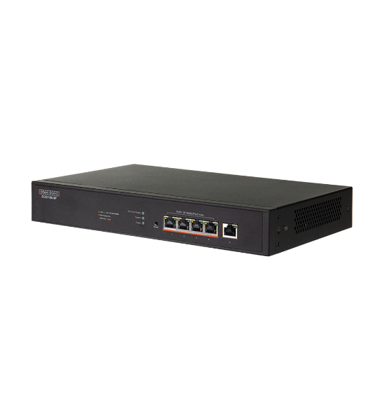 EDGECORE ECS1100-5P - 5 Port Lite L2 Smart Gigabit Web Managed PoE Switch w/ 4 PoE Ports (30W). 120W