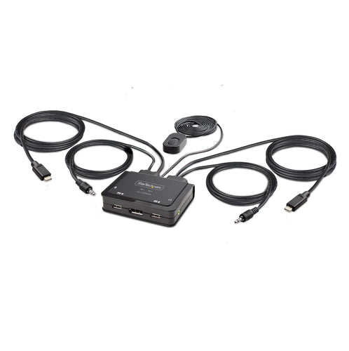 C2-D46-UC2-CBL-KVM - STARTECH.COM 2-PORT USB-C CABLE KVM SWITCH, 4K 60HZ DP OUTPUT, 2 YR