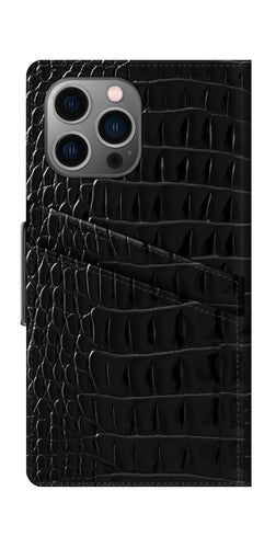 IDAW-I2167-236 - Ideal of Sweden iPh 13 Pro Max Atelier Wallet Neo Noir Croco