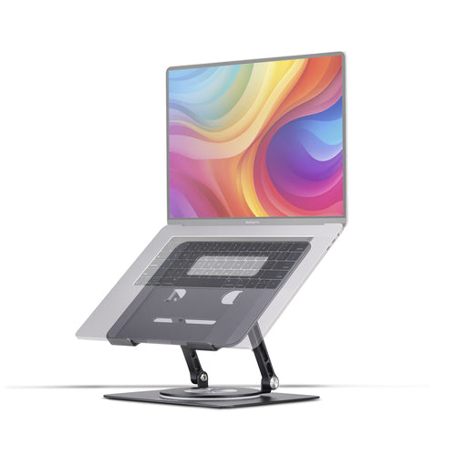 STARTECH.COM ROTATING LAPTOP STAND, 360 SWIVEL, ERGONOMIC DESK RISER, 5 YR