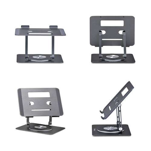 STARTECH.COM ROTATING LAPTOP STAND, 360 SWIVEL, ERGONOMIC DESK RISER, 5 YR