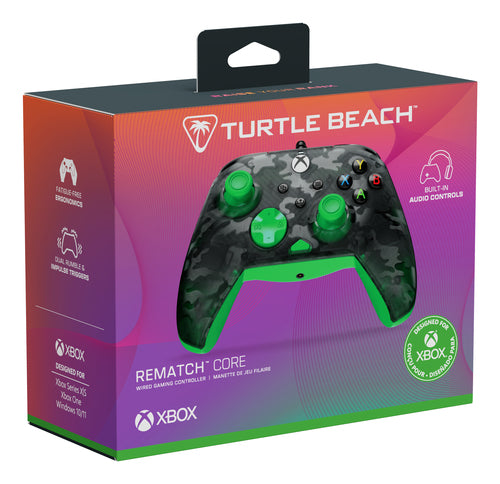 TBC-2001-55 - TURTLE BEACH REMATCH CORE WIRED CONTROLLER - CAMO/GREEN XBX